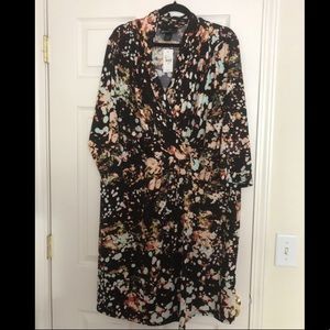 Splatter wrap dress NWT